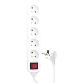 Extension cable with switch for 5 sockets, 3 m, 3x 1.5 mm